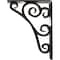 Ekena Millwork Tristan Wrought Iron Bracket, (Triple center brace), Antiqued Warm Silver 2"W x 5 1/2"D x 8"H BKTM02X05X08TTNAWS - alternate 6